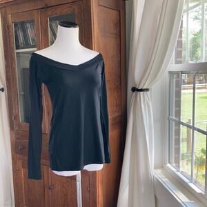 Sarin Mathews Black Off Shoulder Pullover, Size S